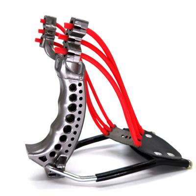 China New antique silver outdoor super fun slingshot boutique shooting slingshot for sale