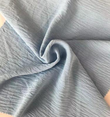 China Custom made polyester woven crepe cey airflow ready chiffon fabric Shrink-resistant 180D stretch fabric color for women dress for sale