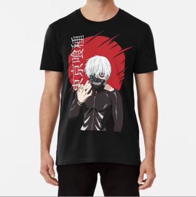 China Breathable High Quality 100% Cotton Anime Tokyo Ghoul T Shirts For Men And Women Oversized Cotton High Street Casual Tees for sale