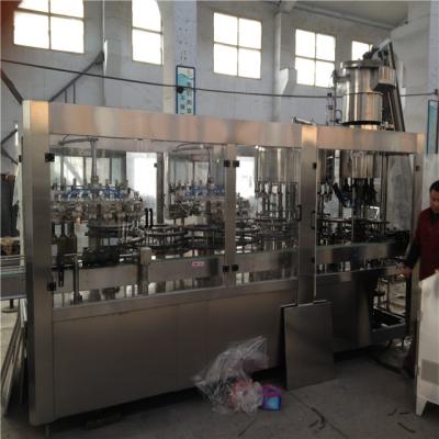 China food & beverage factory glass bottle RIO filling machine/filler of soda gas/water beverage glass bottle filling machine for sale