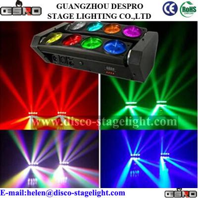 China Full Color Moving Head Stage Light 8 Heads Rotating Stage Beam Light for sale