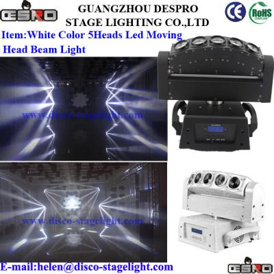 China Disco KTV Moving Head Stage Light Portable DMX Strobe Light 5*10W White LED for sale