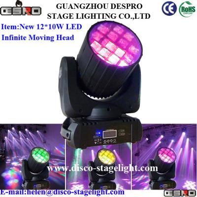 China 12pcs*10W Moving Head Beam Light RGBW LED Infinite Stage Light for sale