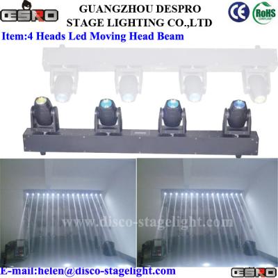 China LED Moving Head Stage Beam Light 4 Heads Sound Activated Lights For Concert for sale