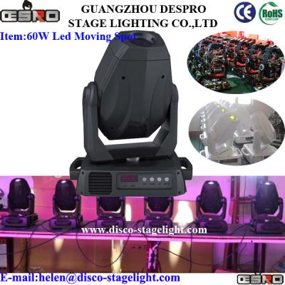 China Concert / DJ / Disco /Bar 60W Led Moving Head Spot Light Linear Focus for sale