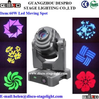 China KTV / Nightclubs Entertainment Led 60W Moving Head Spot Light for sale