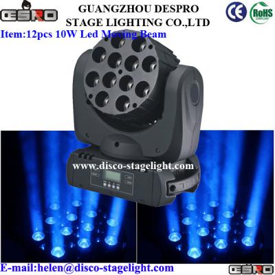 China 12pcs*10W LED Moving Head Wash with Beam , Concert Stage Light for sale