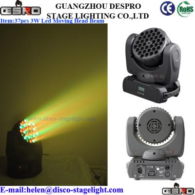 China DMX DJ Equipment 37 pcs 3W Led Moving Head Wash Beam for sale