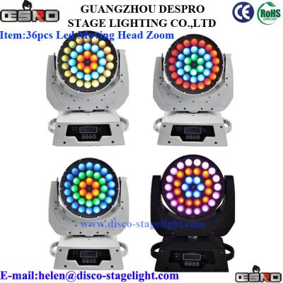 China Inszenieren bewegliche Hauptdisco DJ RGBW LED wäsche-DMX512 Beleuchtung 360 Watt zu verkaufen