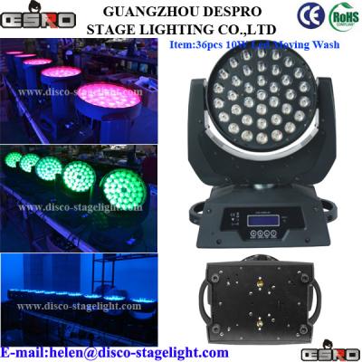 China School RGBW Stage Wash Lighting Dimming LED Moving Heads Master / Slave for sale