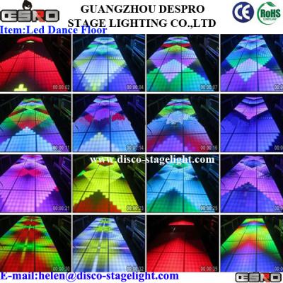 China RGB Interactive LED Dance Floor Lights Graphic Effect For Wedding Decorating for sale