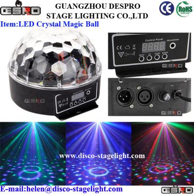 China RGB 3W führte magische Karaoke-Röhrenblitz-Kristallbeleuchtung des Ball-Licht-DMX 512 zu verkaufen