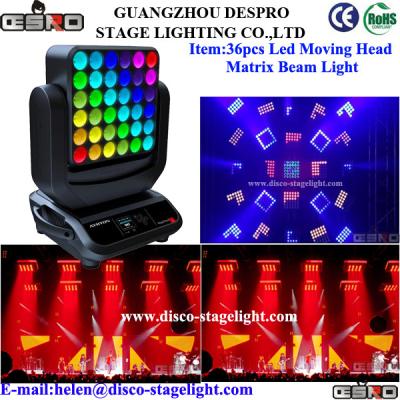 中国 36*15W Osram LED のマトリックスのビーム RGBW 移動ヘッド段階ライト 18 DMX チャネル 販売のため