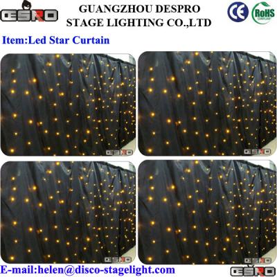 China Single Color LED Star Curtain Sound Activated Lights For Wedding Stage for sale