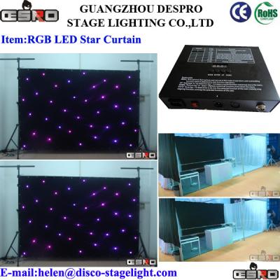 China Twinkle Light RGB LED Star Curtain For Night Event Stage Decoration for sale