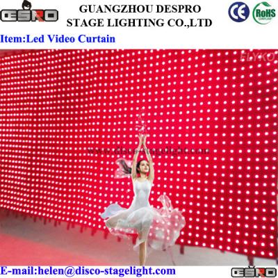 China Nightclub DMX LED Star Curtain Rock Music Stage LED Video Curtain 6*4m for sale