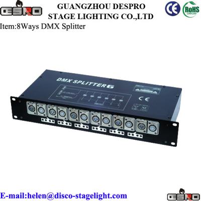 China Rack Mount DMX Lighting Controller 10W DMX Splitter Electronic Isolation for sale