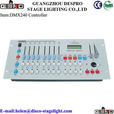 China Stage Effect Lighting Disco 240 DMX Controller With 8 Sliders 1 Joystick for sale