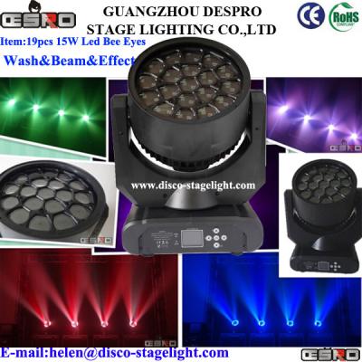 China Nightclub RGBW LED Moving Head Stage Light IP20 Sound Activated Lights for sale