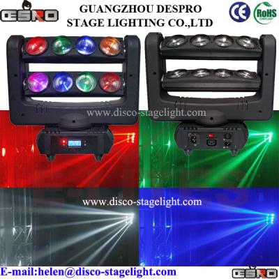 China 8 cabeças AC90 - 240V RGBW conduziu luz principal movente da fase do feixe da aranha à venda