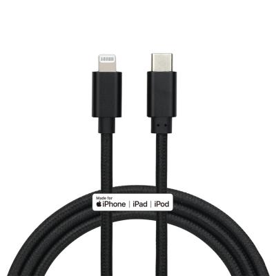 China 100% Original Chip C94 C94 Nylon Braided Ligtning Wholesale Cable 1m 2m MFI Certified USB Type C to Lightning Cable for sale