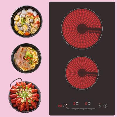 China Durable 2 Burner Mini Infrared Hob Household Water Proof Electric Ceramic Hob Cooker for sale