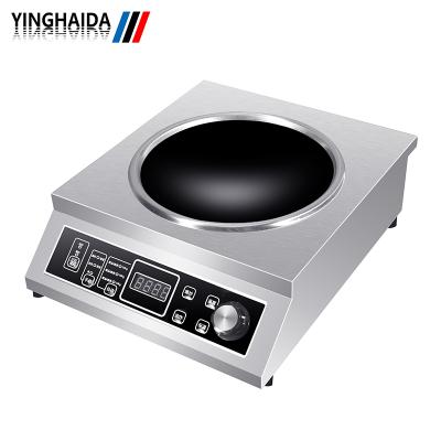 China Portable Home Commercial Stainless Steel Knob Hotel Appliances Electric Buffet Induction Wok Cooker 3500W for sale