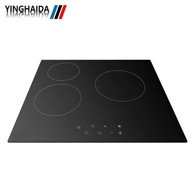 China Silk Screen Surface Custom High Temperature Resistant Black Ceramic Glass For Induction Cooker for sale