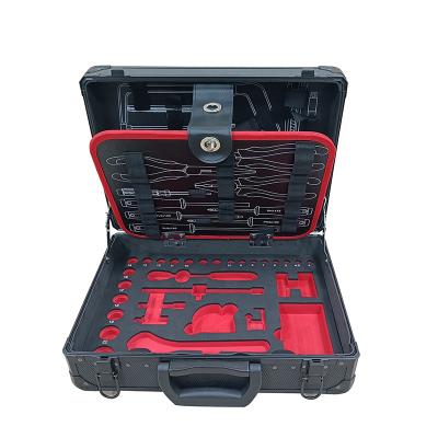 China Customizable Metal Tool Storage Case With Hard Lock Aluminum Alloy Tool Suitcase Carrying Case With Foam for sale