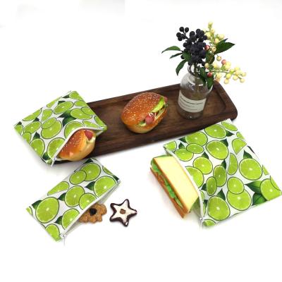 China Recyclable Hot Reusable Sandwich Bags TPU Snack Bags PUL Food Safe Bag With Zipper for sale