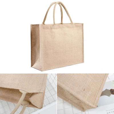 China Reusable Foldable Eco Shoulder Bag Jute Bag Jute Custom Printed Eco Friendly Custom Printed Shopping Bag for sale