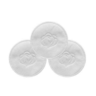 China Makeup Wash Off D6cm 3 Layer Flower Makeup Pad Cotton Cosmetic Embossing Remover for sale