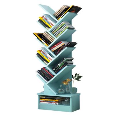 China Factory Wholesale Price Foldable Tree Shaped Creative Wooden Book Shelves Tree Bookcase Shelf Storage Cabinet for sale