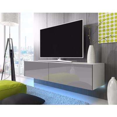 China Adjustable (Height) Led TV Light Cabinet Wooden TV Media Table Design In Living Room for sale