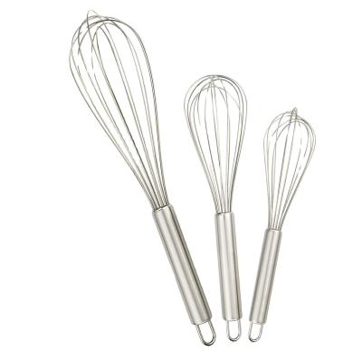 China Sustainable 430/201 SS 8inch Stainless Steel Wire Egg Beaters Beatter For Baking for sale