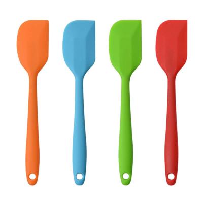 China Durable Silicone Spatula Heat Resistant Nonstick Rubber With Scraper Solid Kitchen Essential Instrument Premium Teaspoon for sale