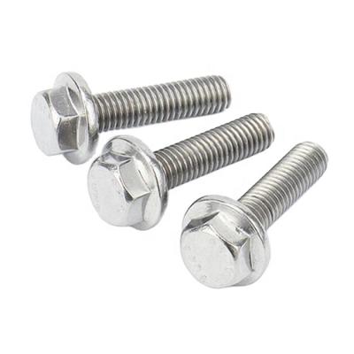 China 304 stainless steel round flange head bolt m5-m42 hexagon flange bolt for sale