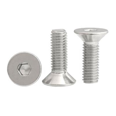 China Stainless Steel Flat Bolt Hex Socket Head Bolt M10 Galvanized Countersunk Hex Socket Head Bolt A2 A4 for sale