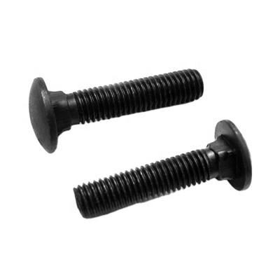 China Carriage bolt m4m8m10 black mushroom bolt din603 black mushroom head stainless steel carriage neck carriage bolt stainless steel for sale