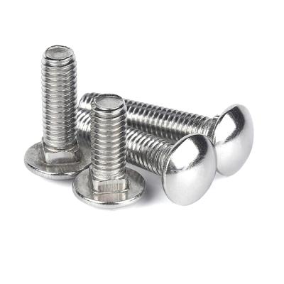 China Stainless Steel Carriage Bolt Carbon Steel Galvanized Stainless Steel A2A4 Round Head Neck Bolt 304 Bolt Chinese Manufacturer for sale