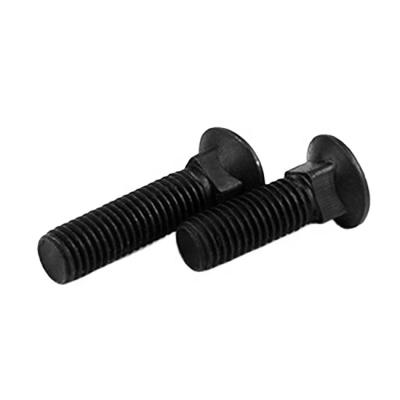 China Stainless Steel Carbon Steel Oxidation Black Round Head Neck Bolt 4.8/8.8/10.9/12.9 Square Carriage Bolt Nut 4.8/8.8/10.9/12.9 for sale