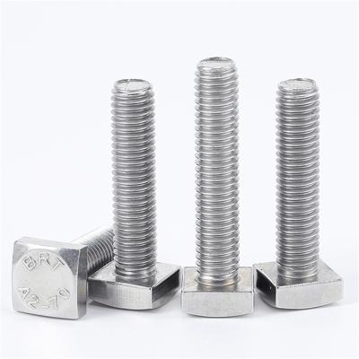 China 304 Stainless Steel Square Head Screw, Square Bolt, Extended Quadrangle / DIN 21346 T-shaped Screw for sale