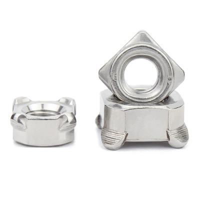 China Heavy industry m10 square weld nut carbon steel square weld nut stainless steel welded square nut for sale