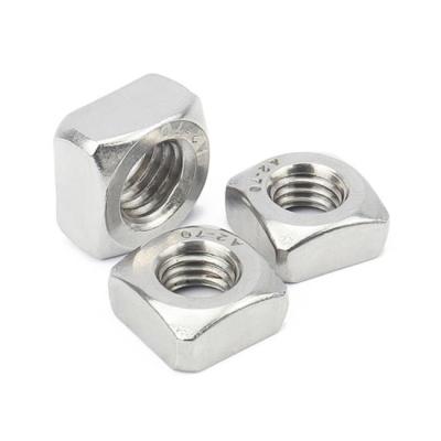 China Industry General Carbon Steel Square Nut Galvanized Rectangular Square Nut 304 Stainless Steel Nut for sale