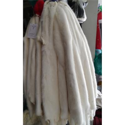 China Wholesale High Quality Natural White Animal Mink Fur Skin Pelt 100% Real Auto Upholstery for sale