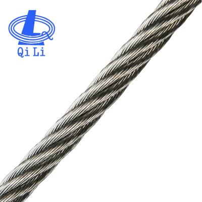 China Flexible Steel Wire Rope SS316 6x36,7x19,7x37 10mm Stainless Steel MANUFACTURING Wire Rope for sale