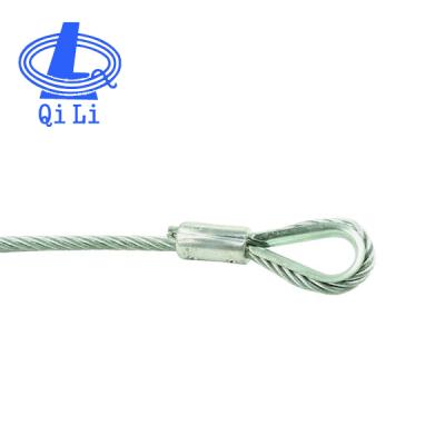 China Lifing Steel Wire Rope Sling With Aluminum Wire Rope Thimble Sleeves for sale