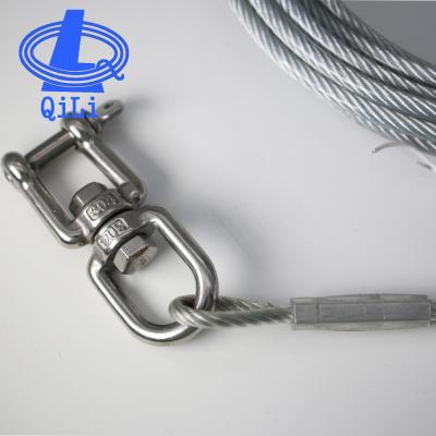 China Personalized Stainless Steel Turn Clasp With Cable Pet Training Leash For Dog for sale