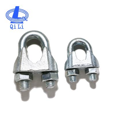 China Steel Wire Rope Fixing DIN741 Electro Galvanized Malleable Wire Rope Clip for sale