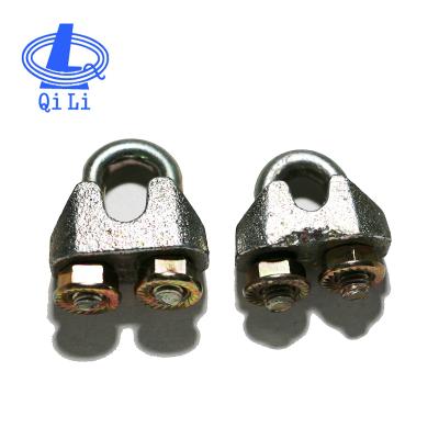 China Yellow Galvanized Wire Rope Din 1142 Steel Wire Repair Malleable Rope Clip For Sale for sale